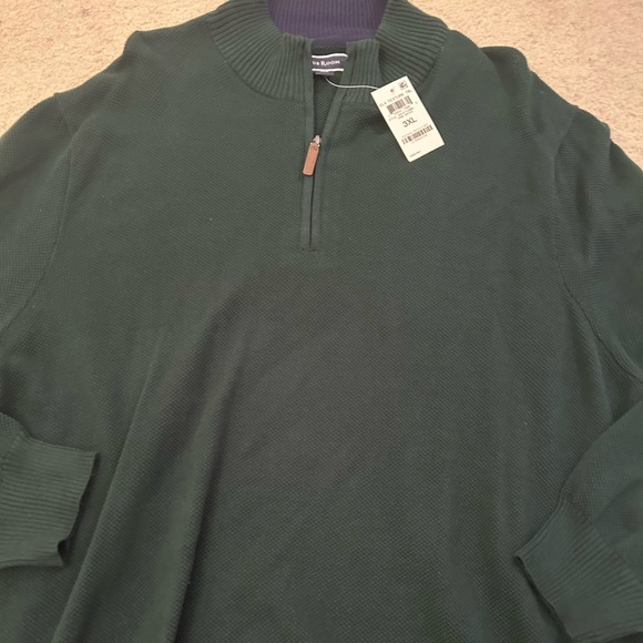 Club Room Zip Up Collar Sweater Green and Blue Size 3XL - Picture 2 of 4